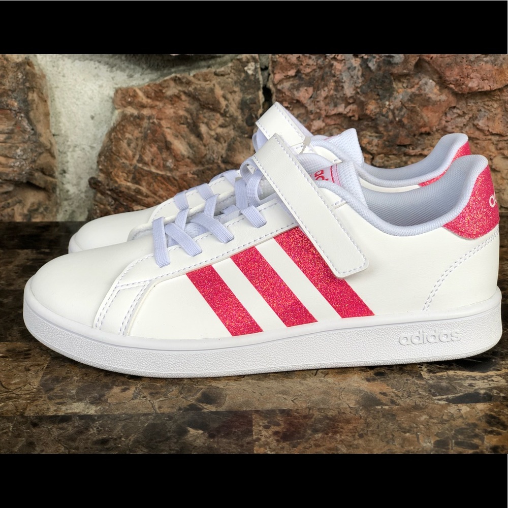 adidas Little Girls Grand Court Stay-Put sneakers - Picture 10 of 13